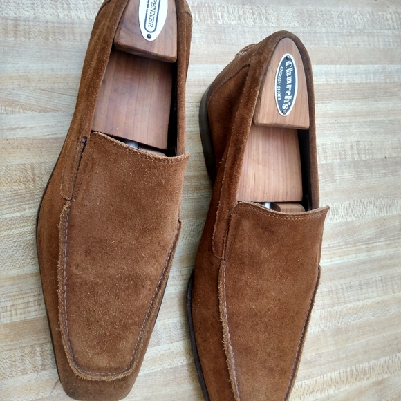 Donald J Pliner Men's Tan Suede Slipon Loafer Size 9M (81) - Picture 4 of 10